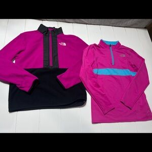The North Face Pink and Black. YLG includes both